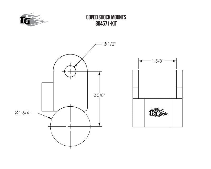 Coped Shock Mounts (pair)
