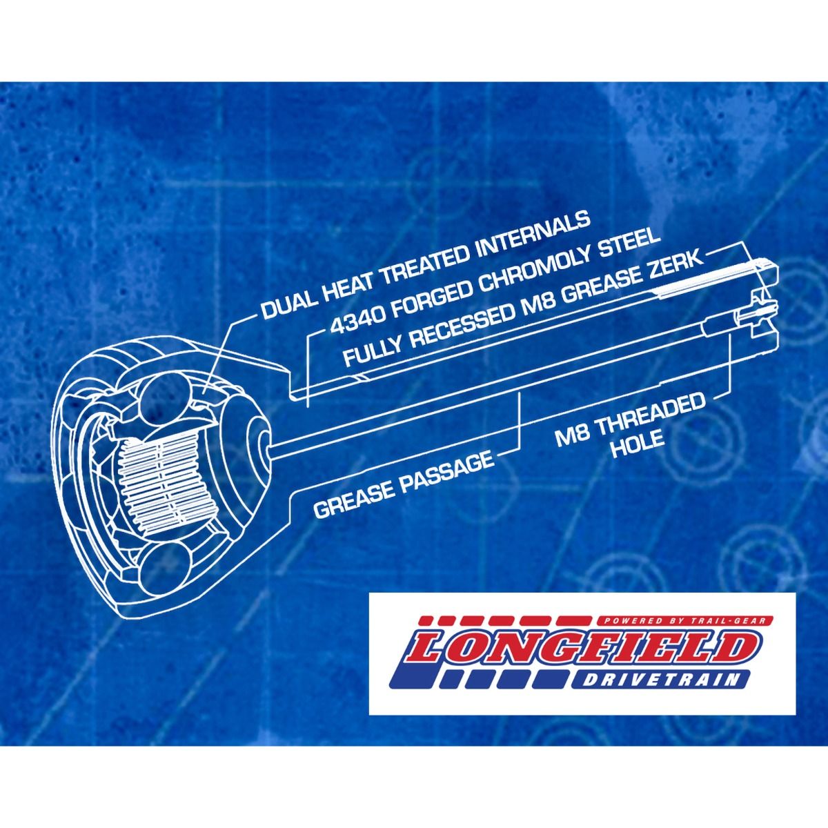 Longfield Gun-Drilled 30-Spline Chromoly Birfield